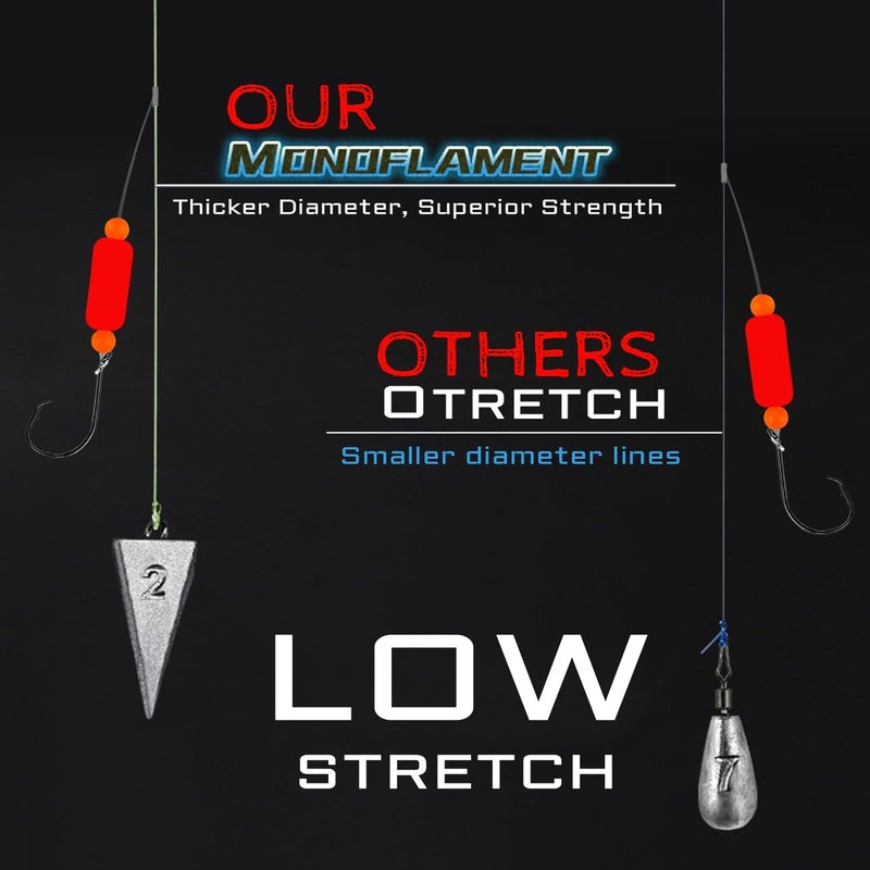 Vipfish Pompano Rig Saltwater Surf Fishing Rigs – Double Drop Leader Rigs with Hooks, Floats, Beads & Snap – Easy Pre-Tied Terminal Tackle for Pompano, Whiting, Redfish - Image 5
